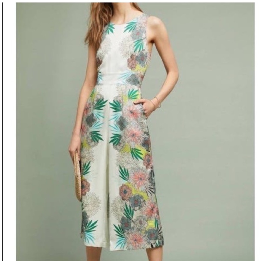 Corey Lynn Calter‎ Anthropologie Bloome Floral Print Jumpsuit 0